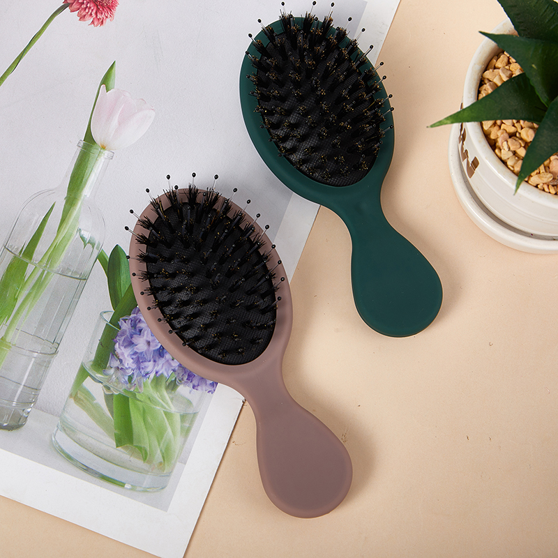 Hair Care In Salon - 1PC Oval Boar Bristle & Nylon