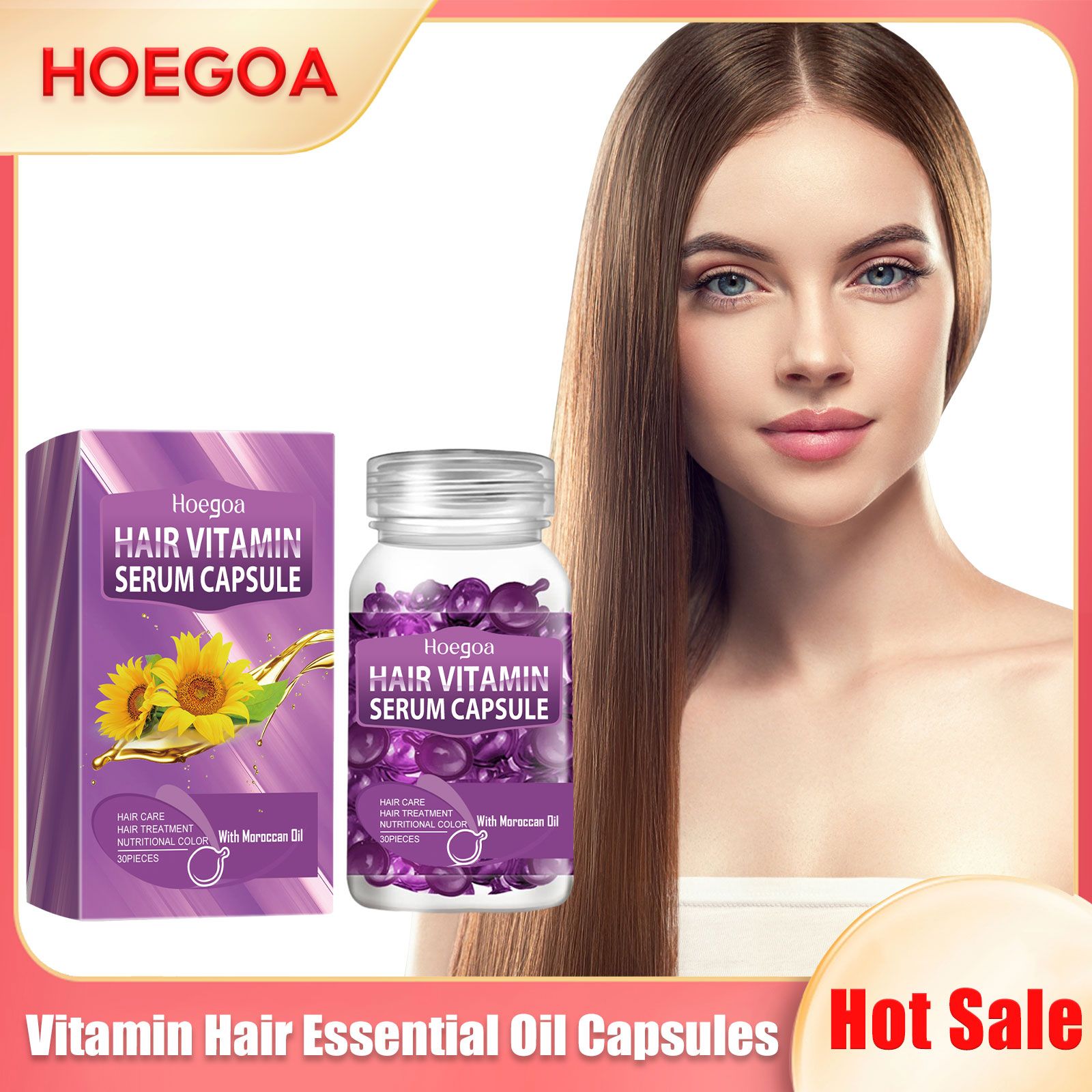 Hair Care Serum - Vitamin Hair Essential Oil Capsules Strengthen