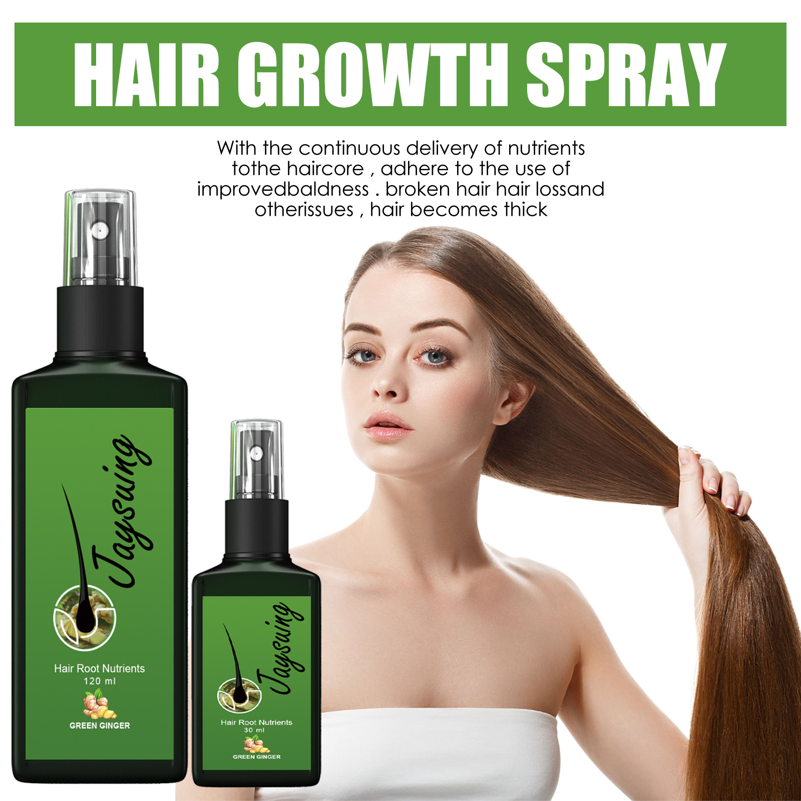 Hair Care Serum - Fast Ginger Hair Growth Spray Roots