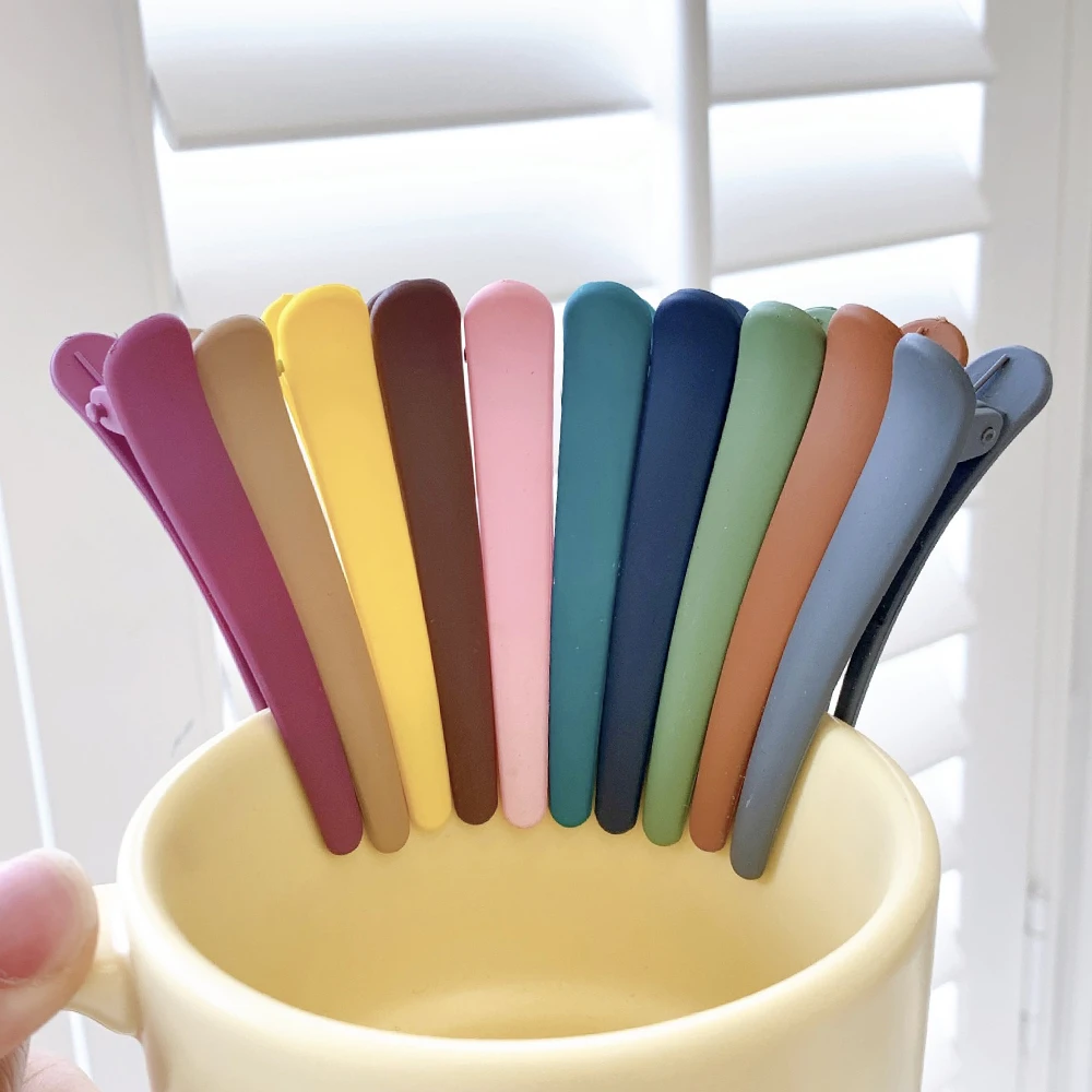 Hair Care In Salon - 4Pcs/Set Duckbill Clip Candy Colors Hairdressing