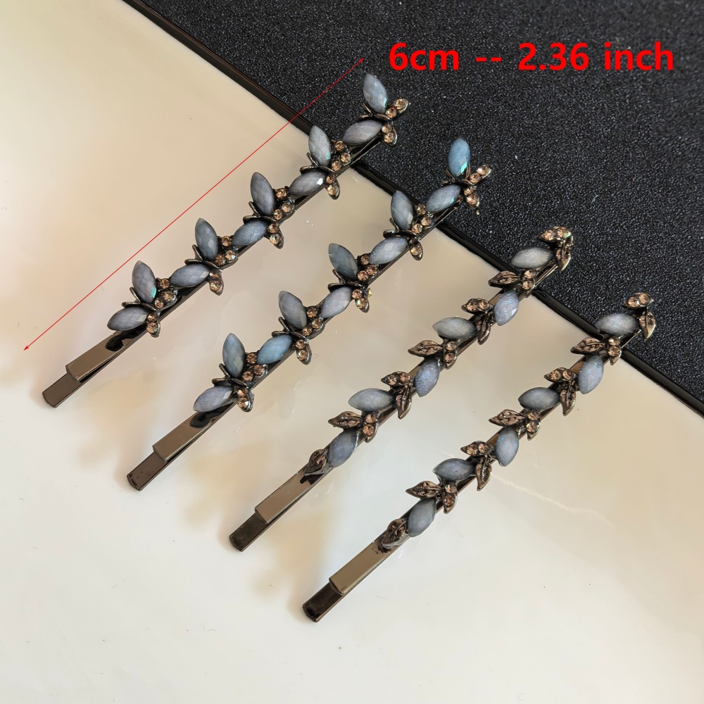 2pcs/set Delicate Gray Opal Bu - Bobby Pin Bulk のレビューと価格