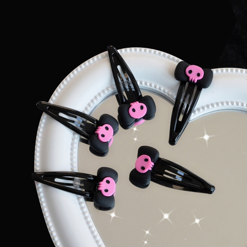 Skull Hairpin Bows Barrettes   - Bobby Pin Bulk のレビューと価格