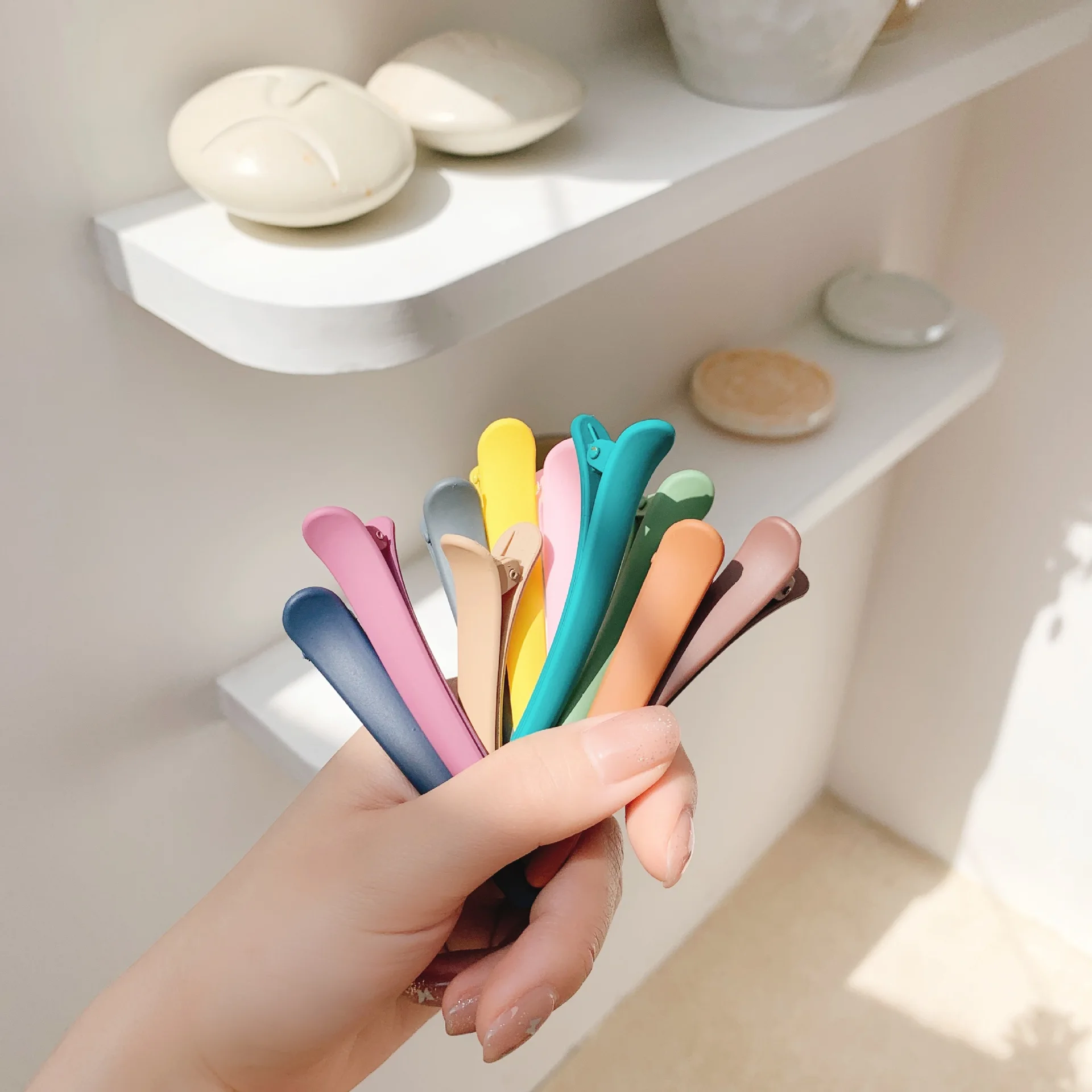 4Pcs/Set Duckbill Clip Candy C - Hair Care In Salon のレビューと価格