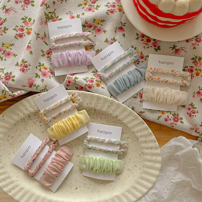 2pcs Girls Sweet Floral Print  - Bobby Pin Bulk のレビューと価格