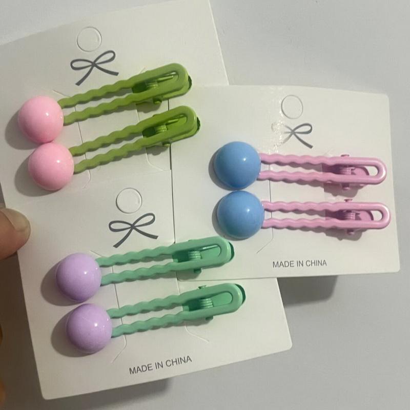2Pcs/Set Simple Bead Hair Clip - Bobby Pin Bulk のレビューと価格