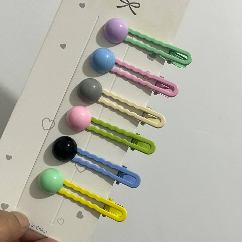 2Pcs/Set Simple Bead Hair Clip - Bobby Pin Bulk のレビューと価格